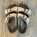 Birkenstock  Arizona Tan Leather Slip On Adjustable Sandals Women’s Size 40 Photo 4