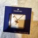 Swavorski Swarovski Palm Pendant Necklace Clear Crystal Green Gold Plated Photo 0