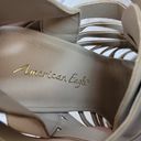 American Eagle  Tan Caged Block Heel Gladiator Peep Toe Womens Sandals Size 5.5W Photo 7