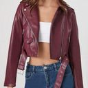 Forever 21 Red Leather Jacket Photo 0