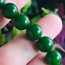 Genuine nephrite jade 10mm round bead necklace Green Photo 8