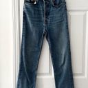 RE/DONE  The 70s Ultra High Rise Stove Pipe Denim Jeans 27 Medium 3 Blue Wash Photo 1