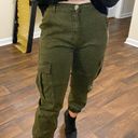 easel NWT Olive Green Leopard Print Cargo Jogger Pants Photo 1