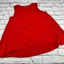 J.Jill  Henley Tank Shirt Women's Medium Red Orange V Neck Sleeveless Photo 7