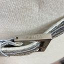 Fendi Metallic Silver Leather PVC wide cinch belt 2007 runway Womens FLAWED Photo 5