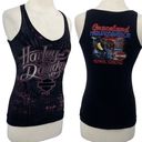 Harley Davidson  Tank Top Graceland Graphic Logo Memphis Tennessee Womens Small Photo 1