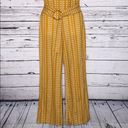 One Piece 205 Collins Size S Golden Yellow & White Geometric Print  Pant Jumpsuit Photo 2