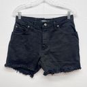 Nasty Gal  Women's High Rise Denim Western Frayed Cowgirl Shorts Size Medium Photo 0