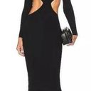 NBD  Yael Long Sleeve Ribbed Knit Cutout Halter Midi Dress Black Women's Size XS Photo 0