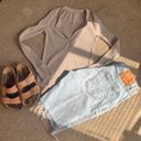 Aerie Grey Ribbed Long Sleeve Top Photo 0