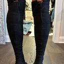 Boutique High Suede Black Over The Knee Boot Size 8 Photo 0