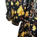 Harper  241 Gorgeous Black Floral Chiffon Ruffle Trim L/S Dress NWOT Size 12 Photo 3