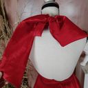 Blue Blush  Halter Bow Dress Size Small S Holiday Fancy Sexy Red Open Back Fancy Photo 3