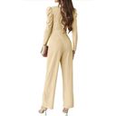 NEW Ruffle Sleeve Wide Leg Formal Jumpsuit M NO BELT Size M Photo 1