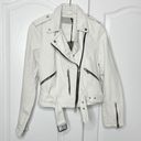 ALLSAINTS NWT  Balfern Denim Biker Jacket Size 8 US Stone White Photo 2