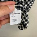 Reformation  Convertible Straps Linen Checked Plaid Bustier Crop Top Black Size 8 Photo 6