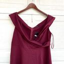 Eloquii NWT  Womens Dress Maroon Off The Shoulder Fit Flare V Neck Plus 18 Photo 3