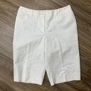 Chico's Chico’s Classic Signature Shorts White Mid Rise Bermuda Dress Stretch Size 0.5 S Photo 1