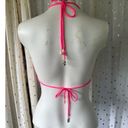 Juicy Couture Authentic  Y2K Pink Barbiecore Tie Back Two Piece Padded Bikini S/M Photo 2