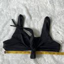 Good American  Women’s ways to wear front tie bikini top in black size 2 Photo 3