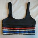 Beach Riot Leah Glitter Stripe Patriotic American Sports Bra Size S Photo 1