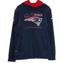 Nike  Women's NFL New England Patriots Dri-Fit  Navy Blue Hoodie On Field Large Photo 1