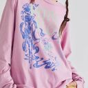 Daydreamer  Free People Pink Floyd Swirled Long Sleeve Tee Lotus Small DT32 Photo 1