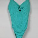 Trina Turk  Cacais Wave Maillot One Piece Bathing Suit Swimsuit Teal Blue 12 Photo 0