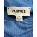 L'Agence  Womens Sweater Dress Blue Stretch Jewel Neck Long Sleeve Ribbed S New Photo 7