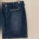 Old Navy  Dark Denim Mini Skirt Zippers Size 2  Stretch Fit Low Rise Cowgirl Punk Photo 2