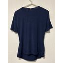 St. John  Women's Size Small Shirt Blue Short Sleeve Blouse Designer Stretch Top Photo 6