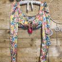 Beginning Boutique NWT Floral Crop Tie Top Photo 5