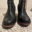 Kork-Ease  Michelle Black Leather Ankle Wedge Boots- Size 10 Photo 4