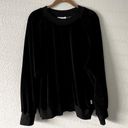 Good American  Black Velvet Sweatshirt Top Photo 0