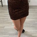 Wild Honey Animal Leopard Brown Print Pencil Mini Skirt / Size Small Photo 2