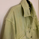 ZARA Neon Yellow Distressed Crop Denim Jacket Photo 2