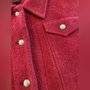 Woolrich  Vintage 100% Wool Red Collared Vest Size Large w/ Pockets & Hem Detail Photo 4