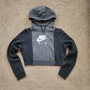 Nike Black/Grey/Silver  Cropped Hoodie, Women's M Photo 1