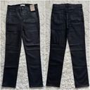 Madewell Jeans Stovepipe in True Black Wash: Coated Edition 29 NWT New Photo 5