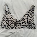 Aerie longline V Scoop Bikini Top Leopard Photo 1