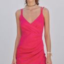 ZARA nwt linen blend pink casual summer wrapped dress Photo 0