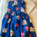 Hollister Strapless Blue Floral Dress Photo 3