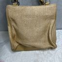 Collezioni Tan Rattan Straw‎ Square Shoulder Bag Medium Sized Photo 2