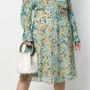 Equipment  Femme Silk Magnolia Fountain Bleu Floral Midi Dress Size 4 Photo 0