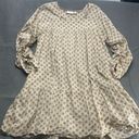 Hudson Happy Nature x Kate  Dress Luna Polka Dot 100% Cotton Tan Beige Womens XL Photo 3