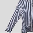 Denim and company super cute blue and white striped zip up jacket/top Photo 9