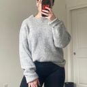 Ribbed Grey Sweater Gray Size L Photo 0