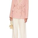 Free People  Pink Cream Long Sleeve Button Waist Tie Olivia Gingham Blazer M Photo 12