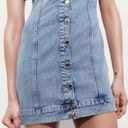 ZARA Dress mini denim jeans button up collar casual short sleeve Photo 4