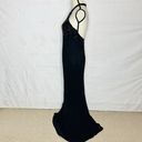 Cache  Silk Gown Dress Women's Size 8 Black Beaded Halter Neck Vintage Photo 6